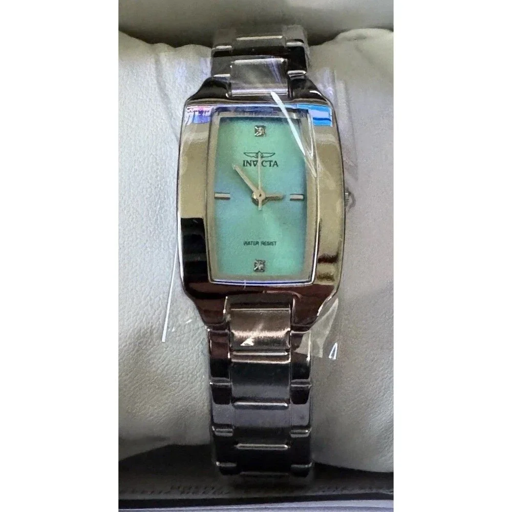 Women’s Invicta Wildflower 22mm Silver Band W/Aqua Dial Great For Any Occasion